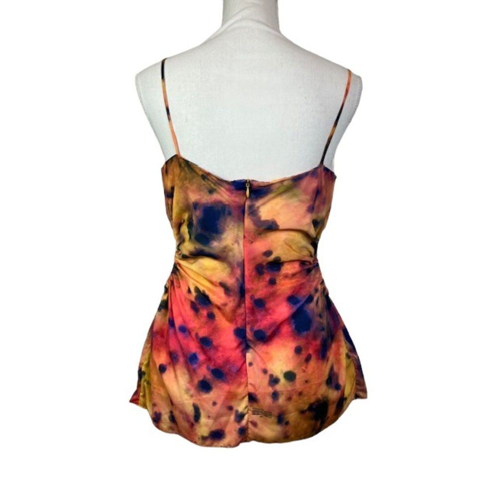 Rokh Women's Orange Tie Dye Open Side Spaghetti Strap Top Size Small - Picture 6 of 13